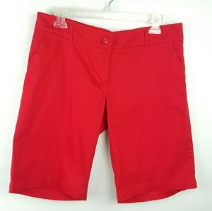Bright Red Bermuda Shorts Size 6
